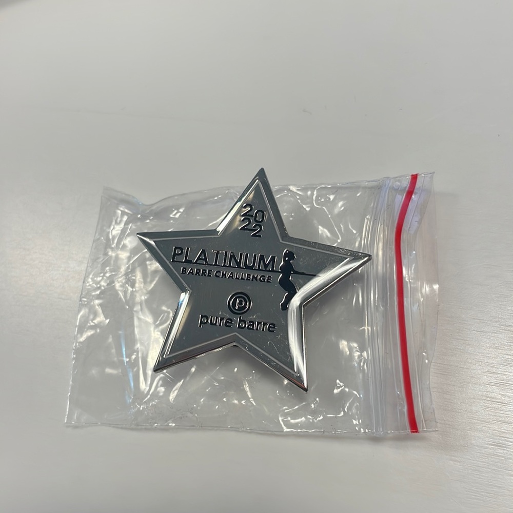 Platinum Barre Challenge Finisher Pin - pure barre